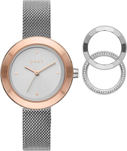 DKNY Women's Sasha Stainless Steel Dress Watch and Top Ring Gift Set in Saudi Arabia