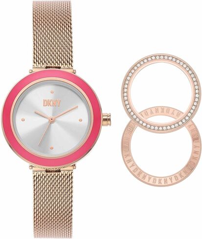 DKNY Women's Sasha Stainless Steel Dress Watch and Top Ring Gift Set in Saudi Arabia