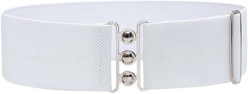 YOU&M Women's Elastic Wide Corset Waist Belt with Adjust Buckle for Shirts Dress Outside Girdle Waistband in Saudi Arabia