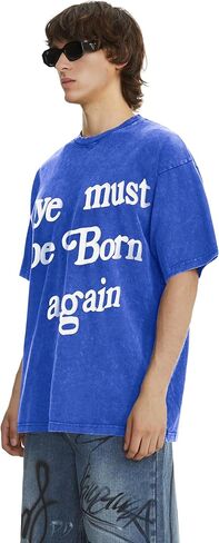 Ye Must be Born Again T-Shirt Hip Hop Cotton Oversized Short Sleeve for Men in Kuwait