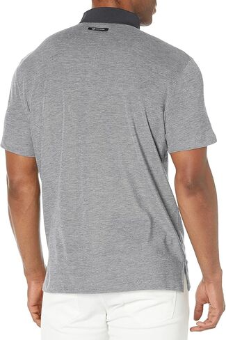 A｜X ARMANI EXCHANGE Men's Heathered Organic Cotton Logo Patch Polo Shirt in Saudi Arabia