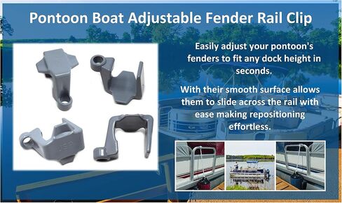 JSP Manufacturing Grey Plastic Pontoon Boat Square Rail Fender Adjuster Hanger Clip in Saudi Arabia