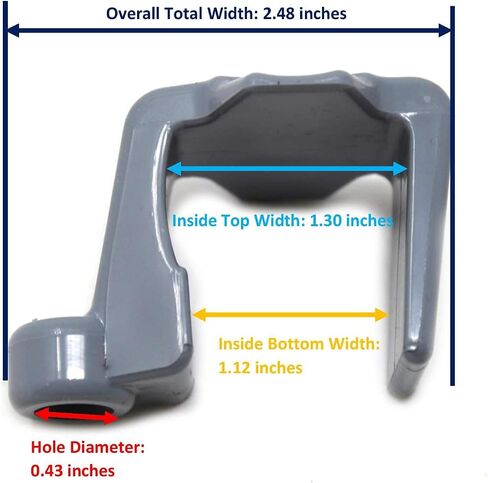JSP Manufacturing Grey Plastic Pontoon Boat Square Rail Fender Adjuster Hanger Clip in Saudi Arabia