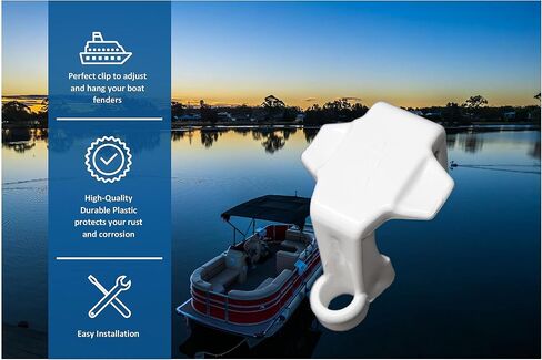 JSP Manufacturing Grey Plastic Pontoon Boat Square Rail Fender Adjuster Hanger Clip in Saudi Arabia