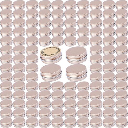 0.5 oz / 15ml Bulk Packaging Screw Top Aluminum Tin Jar with Screw Lid and Blank Labels (Gold) in Saudi Arabia