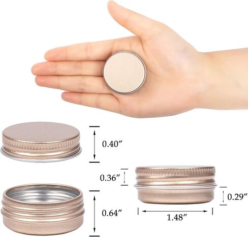 0.5 oz / 15ml Bulk Packaging Screw Top Aluminum Tin Jar with Screw Lid and Blank Labels (Gold) in Saudi Arabia
