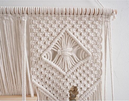 Macrame Shelf Boho Shelf Hanging Shelf Wall Shelves for Plants Books Ornaments Vases in Saudi Arabia