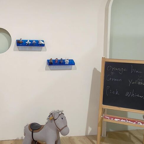 15 Inch Floating Wall Mounted Shelves, Acrylic Floating Shelvesn, Toy Picture Ledge Display Shelf, Clear Funko Pop Display Case, Mini Bookshelf, Color of Macaron (Transparent Blue) in Saudi Arabia