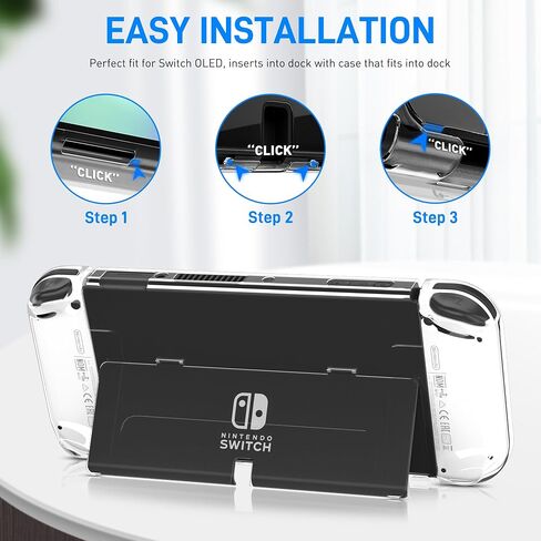 GOODVANCE Black Carrying Case for Nintendo Switch, Portable Hardshell Pouch Travel Storage Bag with PC Protective Shell, Screen Protector, 10pcs Thumb Caps and 2pcs Clear Card Cases (White & Black) in Saudi Arabia