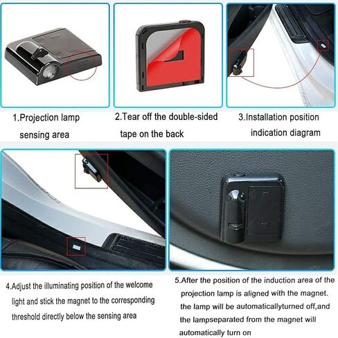 2Pcs for Mitsubishi Car Door Projector Logo Light, Welcome Ghost Shadow Courtesy Door Lamp for Mitsubishi in Saudi Arabia