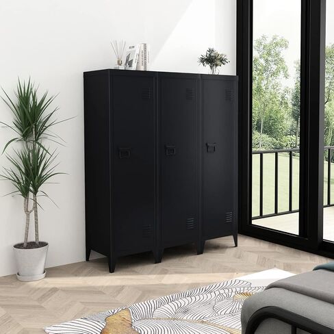 FurnitureR Commercial Metal File Organizer Home Office School Hospital Gym Locker Storage Cabinet, 1 Door 3 Shelves, Red in Saudi Arabia