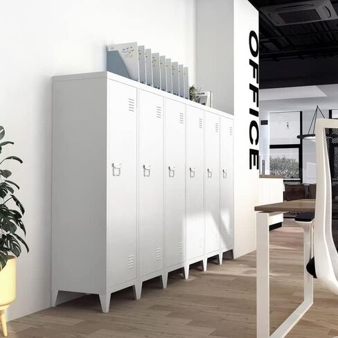 FurnitureR Commercial Metal File Organizer Home Office School Hospital Gym Locker Storage Cabinet, 1 Door 3 Shelves, Red in Saudi Arabia