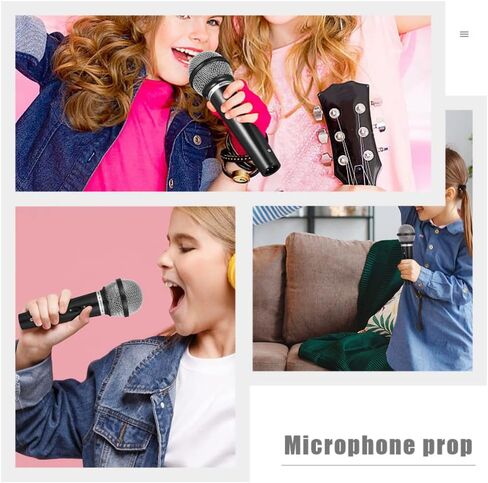 toddmomy طفل رضيع اللعب دعامة ميكروفون 1pcs دعامة ميكروفون وهمية، التظاهر اللعب ميكروفون لعبة ميكروفون بلاستيكي واقعي للكاريوكي متعة زي الدعامة الطرف تفضل ميكروفون الدعامة ألعاب الأطفال الصغار in Saudi Arabia