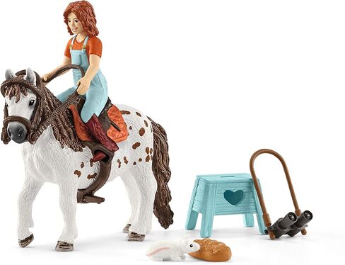 Schleich Horse Club, 9-Piece Playset, Horse Toys for Girls and Boys 5-12 Years Old Mia and Spotty in Saudi Arabia