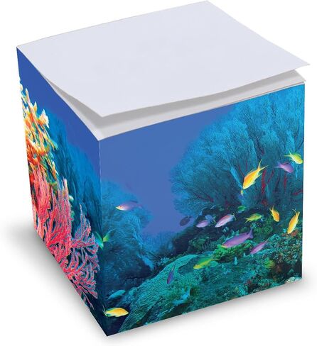 (Cherish Sticky Design) Blank White 3.5 Inch Note Cube Made in USA (Paper US or CAN) 100% Recycled 700 Tear-Off Pages (Not Loose) in Saudi Arabia