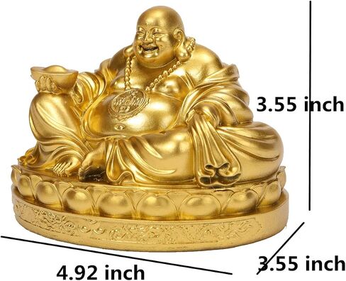 Fengshui Laughing Buddha Statue - Happy Buddha Sculptures for Good Luck Wealth and Happiness Home Decor Congratulatory Gifts in Saudi Arabia