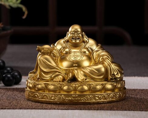 Fengshui Laughing Buddha Statue - Happy Buddha Sculptures for Good Luck Wealth and Happiness Home Decor Congratulatory Gifts in Saudi Arabia