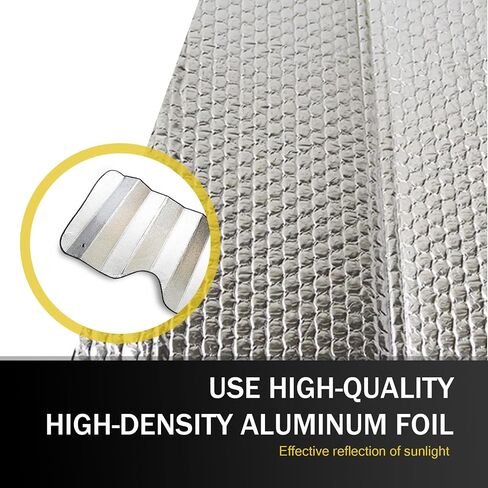 1 PC Car Front Windshield Sunshade, 55.11" x 27.55" Honeycomb Foam Process Multi-Layer Thickened Reflective Cooling Sunshade, Interior Protection Accessories, for Cars, SUVs, Trucks (Silver) in Saudi Arabia