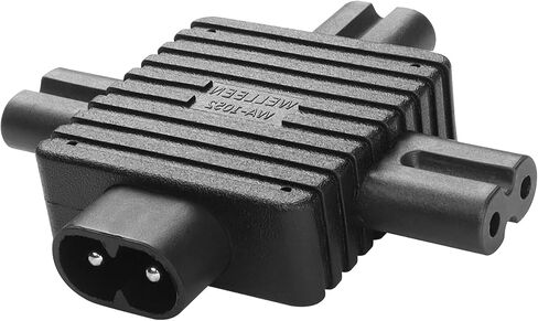 JSADZKJ IEC C8 to 3 C7 Power Extension Adapter Figure 8 C8 Plug to 3 X C7 Jack Splitter Power Adapter 1 in 3 Out AC Power Adapter for Power Supply TV Projector Printer in Saudi Arabia