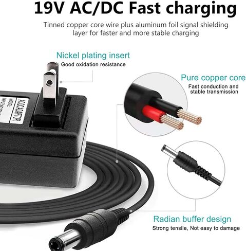 19V 6.6FT AC DC Power Supply Adapter Replacement for Harman Kardon HK Onyx Studio 7 6 5 4 3 2 1 Wireless Portable Bluetooth Speaker Power Supply Cord Cable in Kuwait