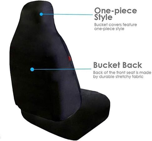 KIMISS Car Seat Covers Polyester Fabric Skeleton Car Seat Protector Cover for Car Truck SUV Van (Black1) in Saudi Arabia
