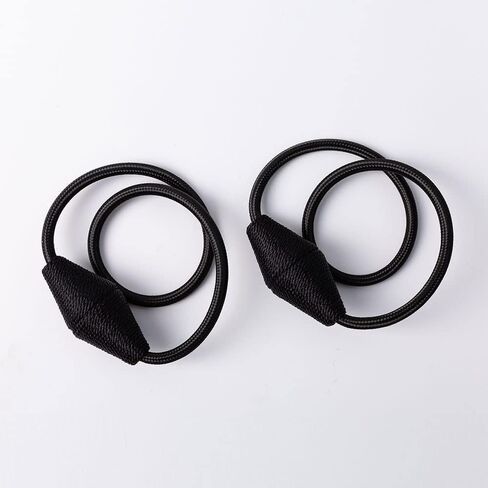 Strong Magnetic Curtain Tiebacks with Upgrade Larger Magnet,2Pack Upgrade Magnet Modern Curtain Holdbacks Decorative Tie Backs for Drapery Window Treatment Decor (Black) in Saudi Arabia