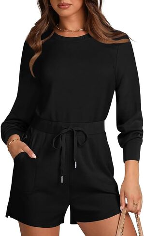 Tongmingyun Womens Romper Dressy Casual Short Jumpsuit Summer One Piece Outfits with Pockets in Saudi Arabia