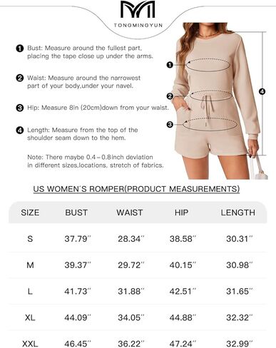 Tongmingyun Womens Romper Dressy Casual Short Jumpsuit Summer One Piece Outfits with Pockets in Saudi Arabia