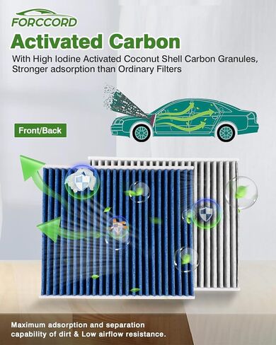 1Pcs HEPA Cabin Air Filter and 1Pcs Engine Air Filter Fit for 2016-2023 Mazda CX-9 2.5L Activated Carbon Cabin Filter Replacement CF12157 PY8W133A0 in Saudi Arabia