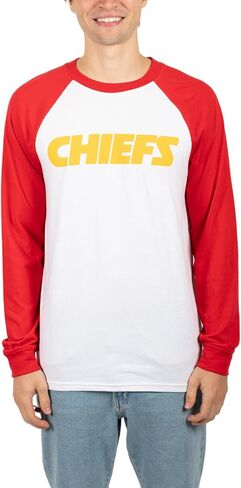 Ultra Game NFL Men's Super Soft Raglan Baseball Long Sleeve T-Shirt in Saudi Arabia