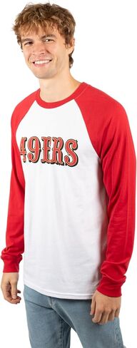 Ultra Game NFL Men's Super Soft Raglan Baseball Long Sleeve T-Shirt in Saudi Arabia