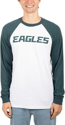 Ultra Game NFL Men's Super Soft Raglan Baseball Long Sleeve T-Shirt in Saudi Arabia