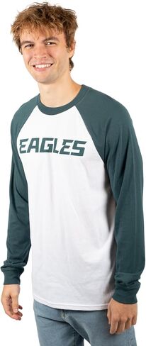 Ultra Game NFL Men's Super Soft Raglan Baseball Long Sleeve T-Shirt in Saudi Arabia