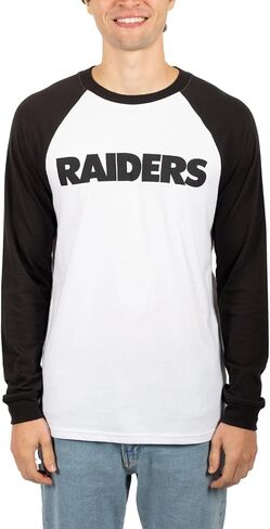Ultra Game NFL Men's Super Soft Raglan Baseball Long Sleeve T-Shirt in Saudi Arabia