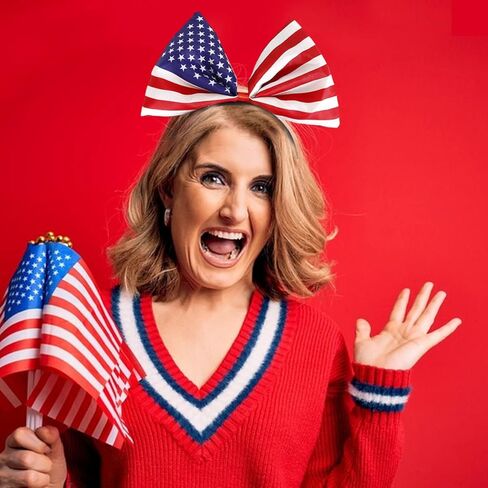 6 قطع من عصابة الرأس الوطنية من Boppers ملحقات حفلات الرابع من يوليو، علم النجمة، فيونكة القلب، قبعة العم سام، تصميم وامض، إكسسوارات الشعر لعيد المحاربين القدامى وعيد الاستقلال التذكاري in Kuwait