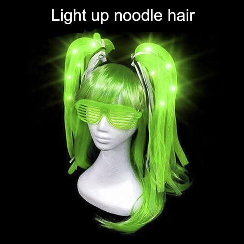 Light Up Headbands for Women Girls Noodle Hair Accessories Hair Hoops Luminous Glow Headpieces Braids Hose Flash Headband in Saudi Arabia