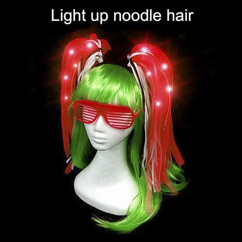 Light Up Headbands for Women Girls Noodle Hair Accessories Hair Hoops Luminous Glow Headpieces Braids Hose Flash Headband in Saudi Arabia