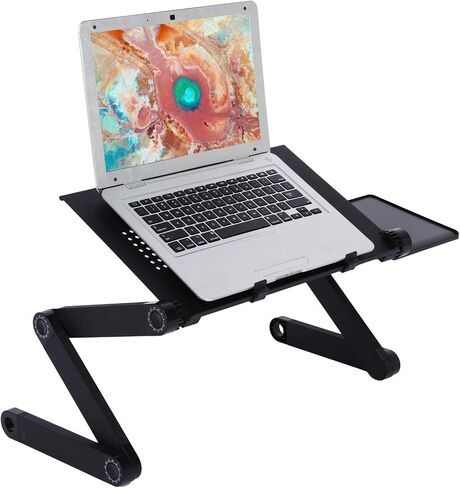Laptop Stand, Aluminum Alloy Foldable Laptop Desk Portable Computer Stand Laptop Desk Suitable for Home Office Travel Use in Saudi Arabia