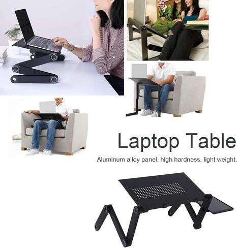Laptop Stand, Aluminum Alloy Foldable Laptop Desk Portable Computer Stand Laptop Desk Suitable for Home Office Travel Use in Saudi Arabia