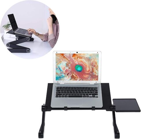 Laptop Stand, Aluminum Alloy Foldable Laptop Desk Portable Computer Stand Laptop Desk Suitable for Home Office Travel Use in Saudi Arabia