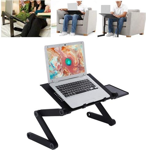 Laptop Stand, Aluminum Alloy Foldable Laptop Desk Portable Computer Stand Laptop Desk Suitable for Home Office Travel Use in Saudi Arabia