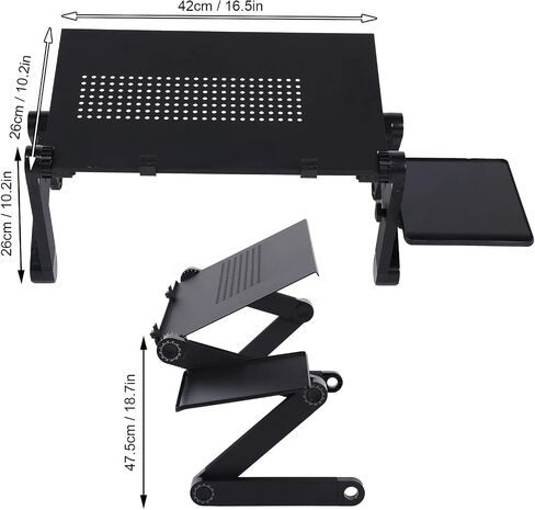 Laptop Stand, Aluminum Alloy Foldable Laptop Desk Portable Computer Stand Laptop Desk Suitable for Home Office Travel Use in Saudi Arabia