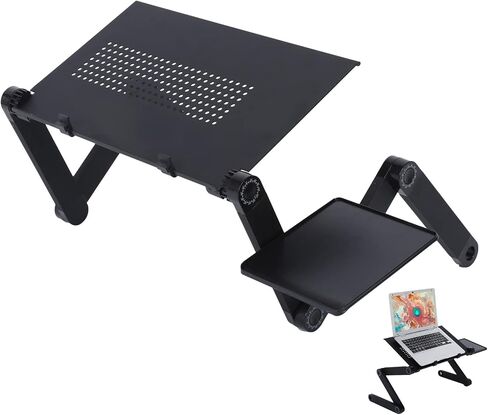 Laptop Stand, Aluminum Alloy Foldable Laptop Desk Portable Computer Stand Laptop Desk Suitable for Home Office Travel Use in Saudi Arabia