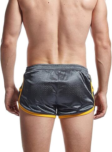 AIMPACT Mens Mesh Shorts Retro 3 Inch Sexy Side Split with Pockets Athletic Workout Running Booty Short Shorts in Saudi Arabia