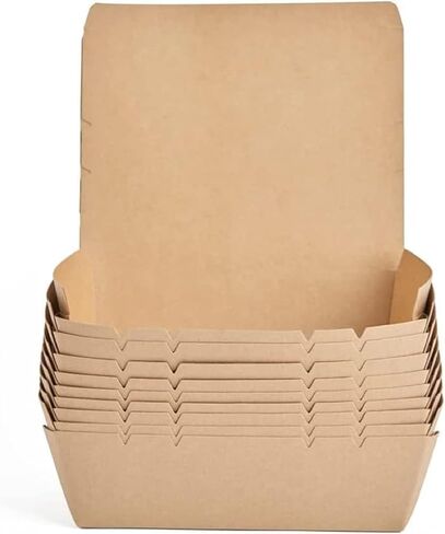Small Ecofriendly Disposable Kraft Lunch Box Paper Food Container Box Biodegradable Food Storage For Meals Take away in Saudi Arabia
