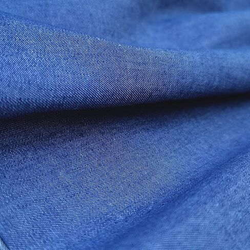 5OZ Cotton Denim Fabric for Sewing 55 Inches Width Entelare(Medium Blue 3Yards) in Saudi Arabia