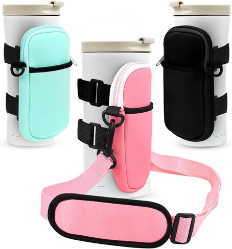 حقائب حمل زجاجات المياه من ستانلي، سعة 20 أونصة/30 أونصة/40 أونصة، حقيبة زجاجات مياه للجري بحزام كتف قابل للتعديل لملحقات الصالة الرياضية للرجال والنساء in Kuwait