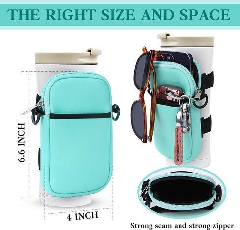 حقائب حمل زجاجات المياه من ستانلي، سعة 20 أونصة/30 أونصة/40 أونصة، حقيبة زجاجات مياه للجري بحزام كتف قابل للتعديل لملحقات الصالة الرياضية للرجال والنساء in Kuwait