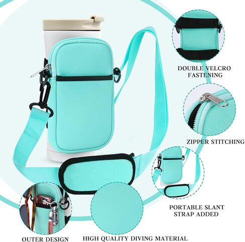 حقائب حمل زجاجات المياه من ستانلي، سعة 20 أونصة/30 أونصة/40 أونصة، حقيبة زجاجات مياه للجري بحزام كتف قابل للتعديل لملحقات الصالة الرياضية للرجال والنساء in Kuwait