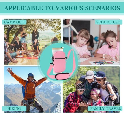 حقائب حمل زجاجات المياه من ستانلي، سعة 20 أونصة/30 أونصة/40 أونصة، حقيبة زجاجات مياه للجري بحزام كتف قابل للتعديل لملحقات الصالة الرياضية للرجال والنساء in Kuwait